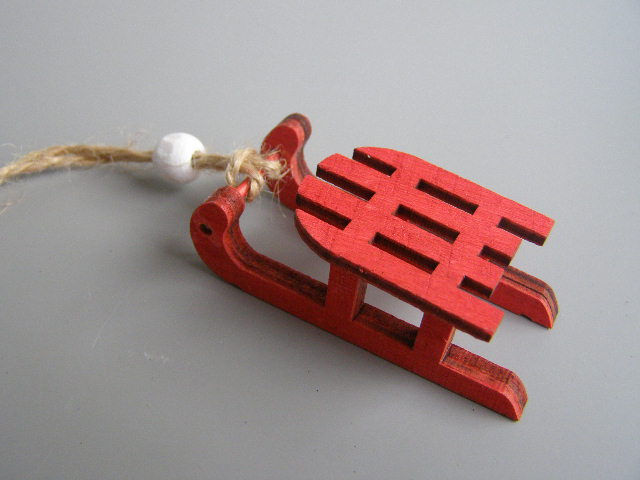 sáňky malé hranaté - 5,5 cm - růžové