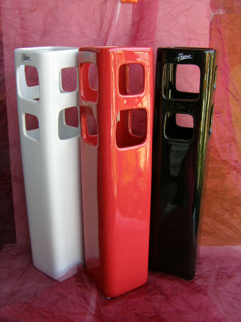 váza hranatá se čtverci - černá 31 cm