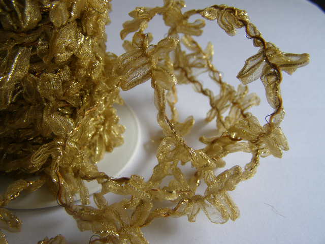 monofilová mašlička - zlatá