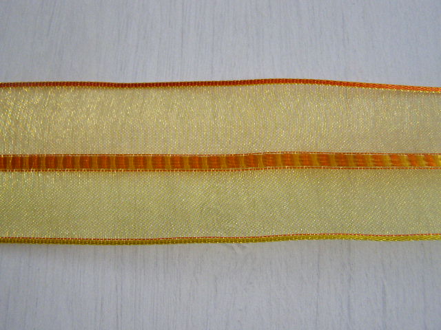 monofil cikcak - 40 mm - žlutooranžová