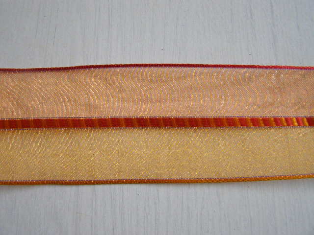 monofil cikcak - 40 mm - oranžovočervená
