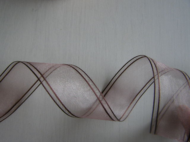 monofil - 40 mm - dvojitý okraj - tmavě hnědá