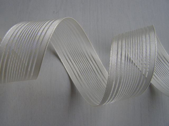 monofil - 40 mm - proužky - smetanová