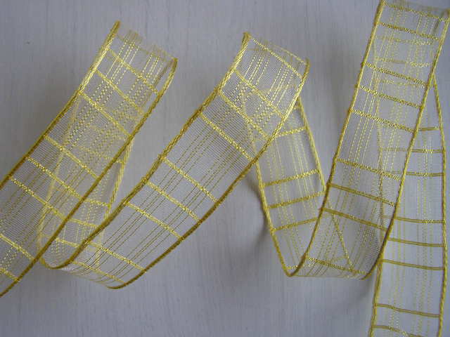 monofil - 25 mm - jemná mřížka - žlutá