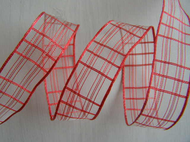 monofil - 25 mm - jemná mřížka - červená