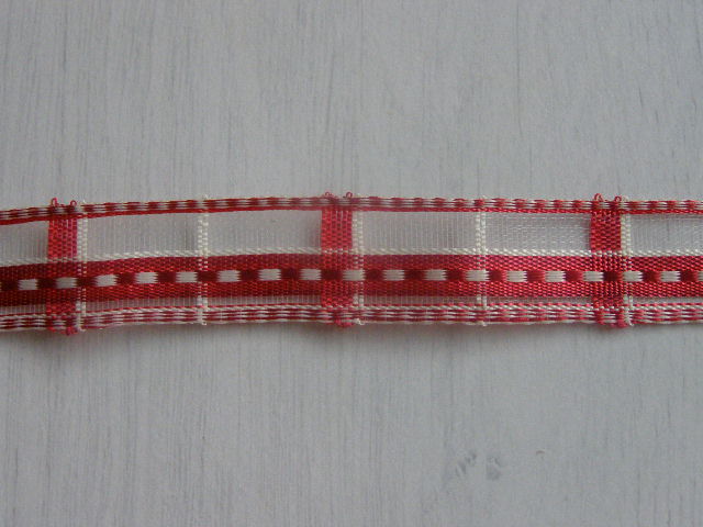 monofil - 15 mm x 10 m - mřížka červená