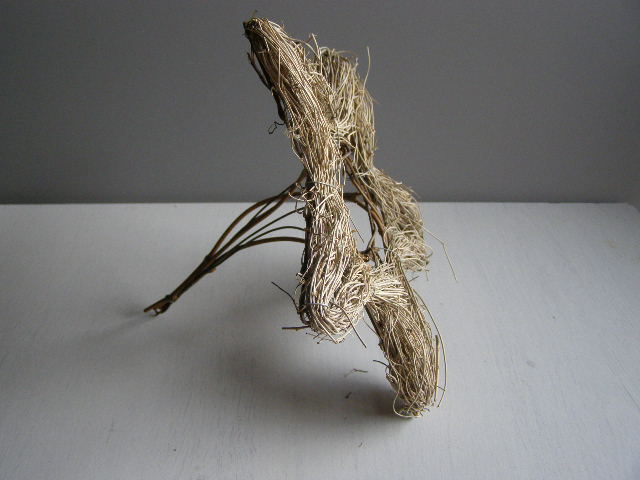 držák hvězda - světlá jemná hustá vlákna - 20 cm