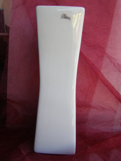 váza hranatá - bílá 35 cm