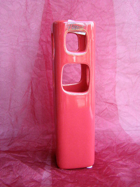 váza hranatá se čtverci - červená 31 cm