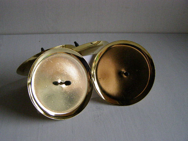 bodec plochý velký - 7,5 cm - zlatý 4 ks