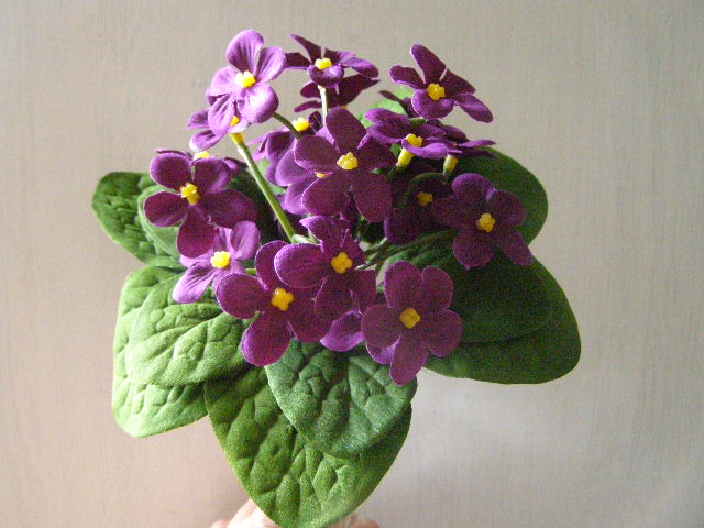 kytice - fialka africká - fialová (více do růžova)