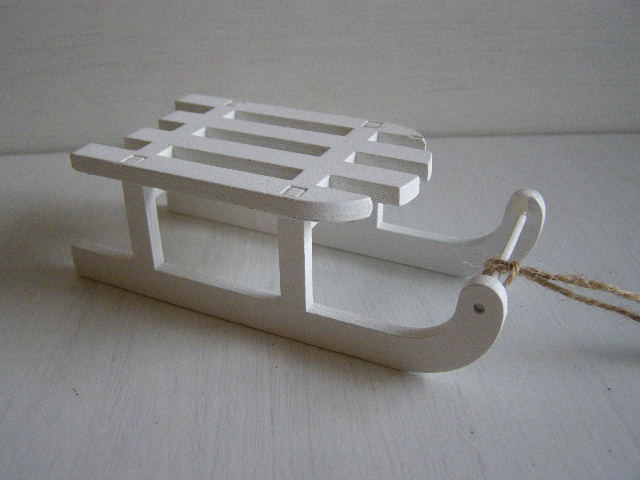 sáňky střední - 13 cm - bílé