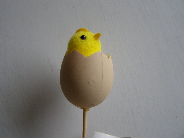 zápich - kuře plyšové ve skořápce