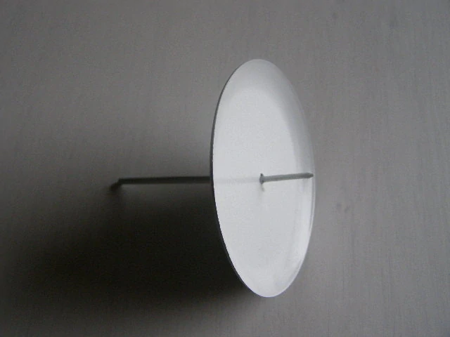bodec plochý velký - 8 cm - bílý 4 ks