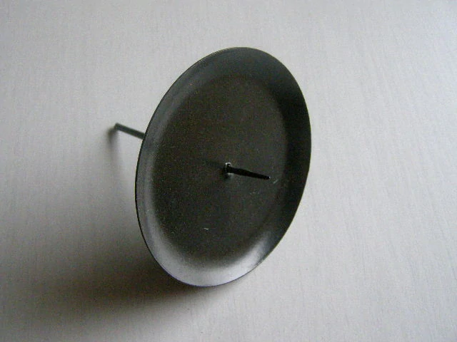 bodec plochý velký - 8 cm - černý 4 ks