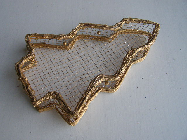 miska zlatá ve tvaru stromku - 2 ks