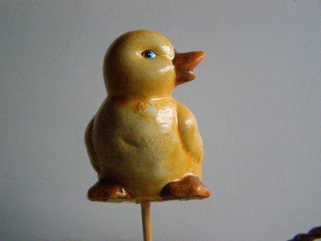 keramika - kuřátko žluté