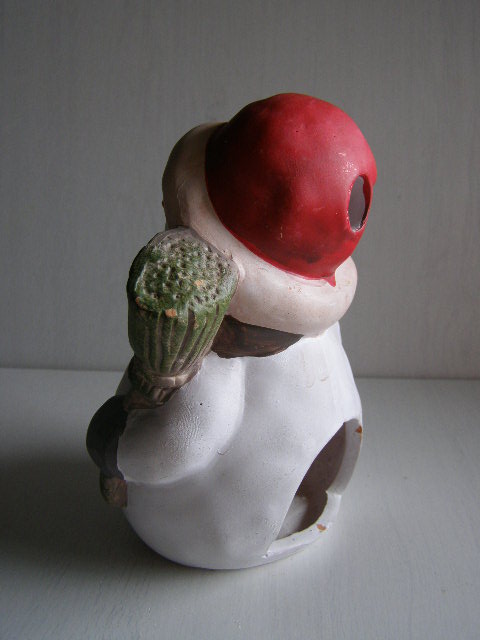 sněhulák na svíčku - červený