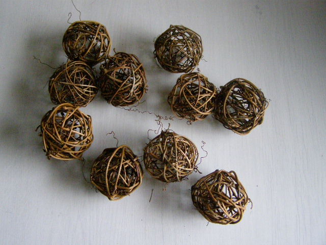 koulička z vinné révy - přírodní tmavá - 10 ks