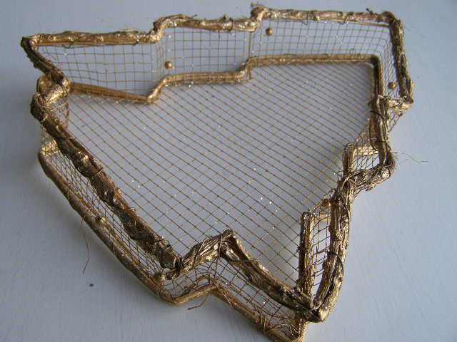 miska zlatá ve tvaru stromku - 2 ks