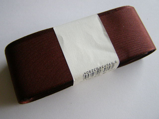 taftová stuha 40 mm - tmavohnědá 639 - 1 m