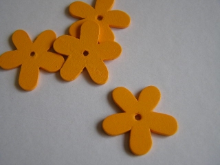 kytička dřevo - 3 cm - oranžová