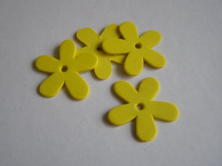 kytička dřevo - 3 cm - žlutá