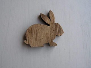 dřevo přírodní - zajíč 4,5 cm