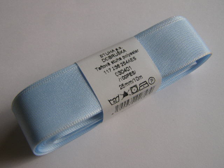 taftová stuha 25 mm - modrá blankytná 401 - balení 10 m