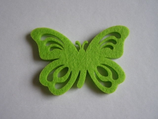 filcový motýl velký - výřez - zelený