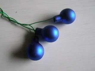 koulička skleněná mini 20 mm - 3 ks - modrá střední matná