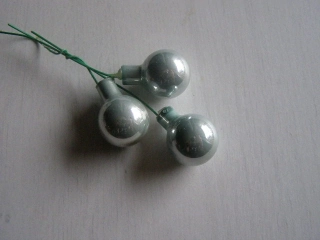 koulička skleněná mini 20 mm - 3 ks - mátová světlá lesklá