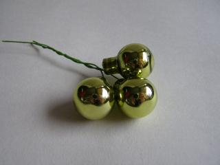 koulička skleněná mini 20 mm - 3 ks - zelená střední lesklá