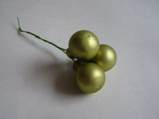 koulička skleněná mini 20 mm - 3 ks - zelená střední matná