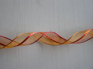 monofil cikcak - 25 mm - oranžovočervená