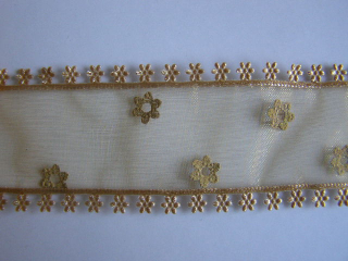 monofil - kytičkový okraj - 40 mm - béžová