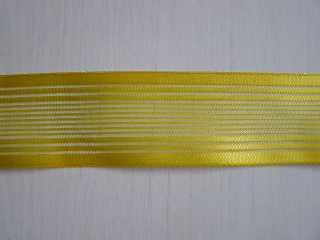 monofil - 40 mm - proužky - žlutá