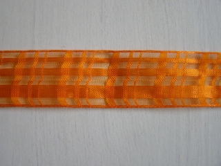 monofilová stuha - 25 mm - kostka oranžová