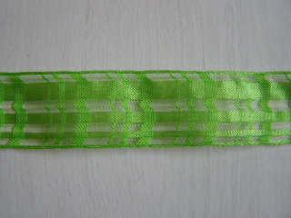 monofilová stuha - 25 mm - kostka zelená