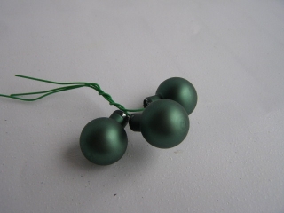 koulička skleněná mini 20 mm - 3 ks - mátová tmavá matná