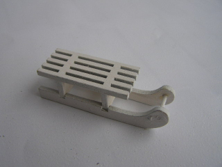 sáňky malé - 8 cm - bílé