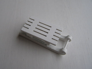 sáňky malé hranaté - 5,5 cm - bílé