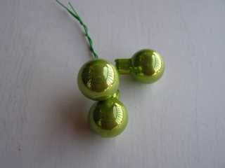 koulička skleněná mini 20 mm - 3 ks - svítivě zelená světlá lesklá