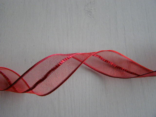 monofil cikcak - 25 mm - červená