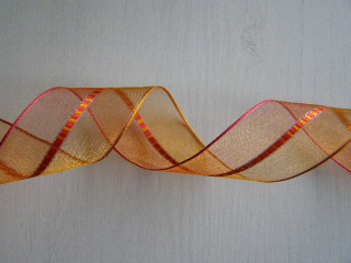 monofil cikcak - 40 mm - oranžovočervená