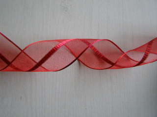 monofil cikcak - 40 mm - červená
