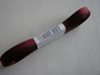 taftová stuha 6 mm x 10 m - tmavě hnědá 639