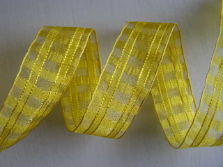 monofil - 40 mm - mřížka - žlutá