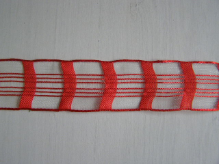 monofil - 40 mm - mřížka - červená