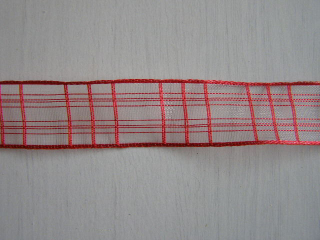 monofil - 25 mm - jemná mřížka - červená